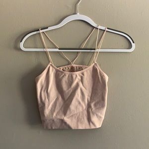 Gilly Hicks pink bralette with lace back